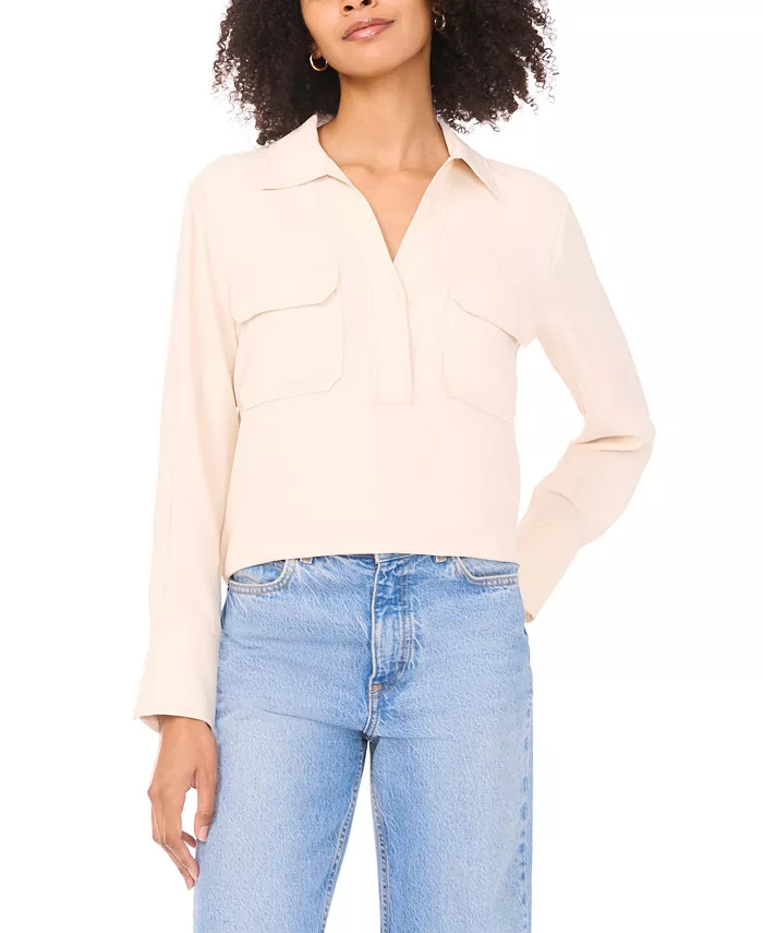 Women's Collared Neck Blouse - thumbnail 7
