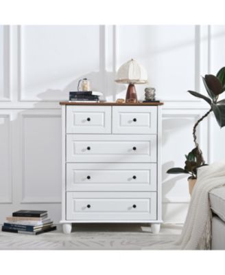 White 5-Drawer Dresser