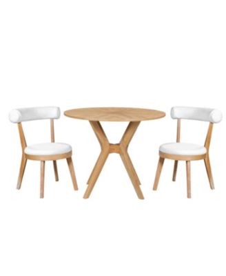 Mid-Century Round Dining Set- Table & 2 Chairs