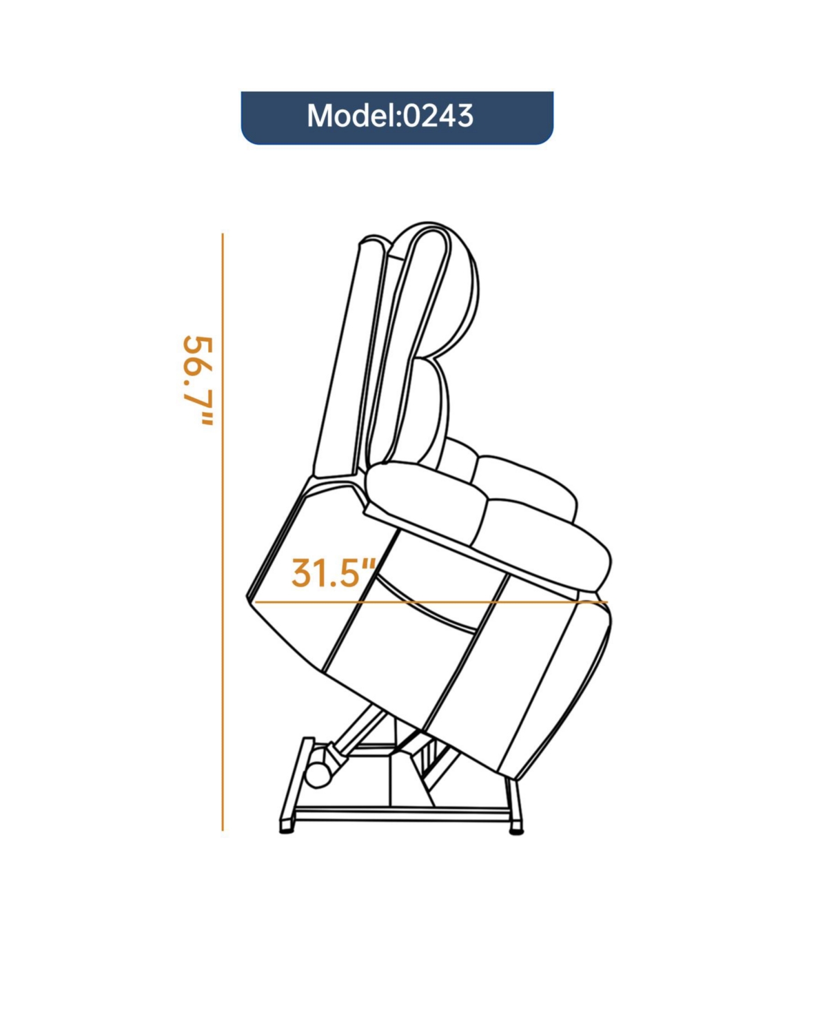 Streamdale Furniture Leatheraire Power Lift Recliner with Heat & Massage