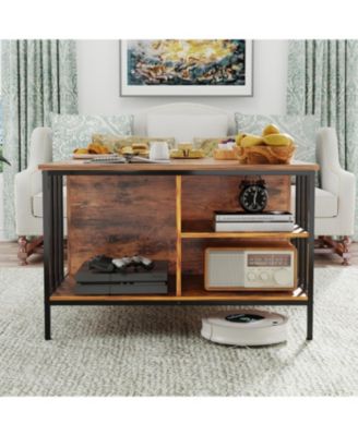Streamdale Farmhouse Lift Top Coffee Table - Adjustable Height, Storage, Hidden Compartment
