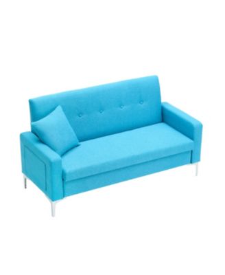 57" Comfortable Double Sofa w/ Storage