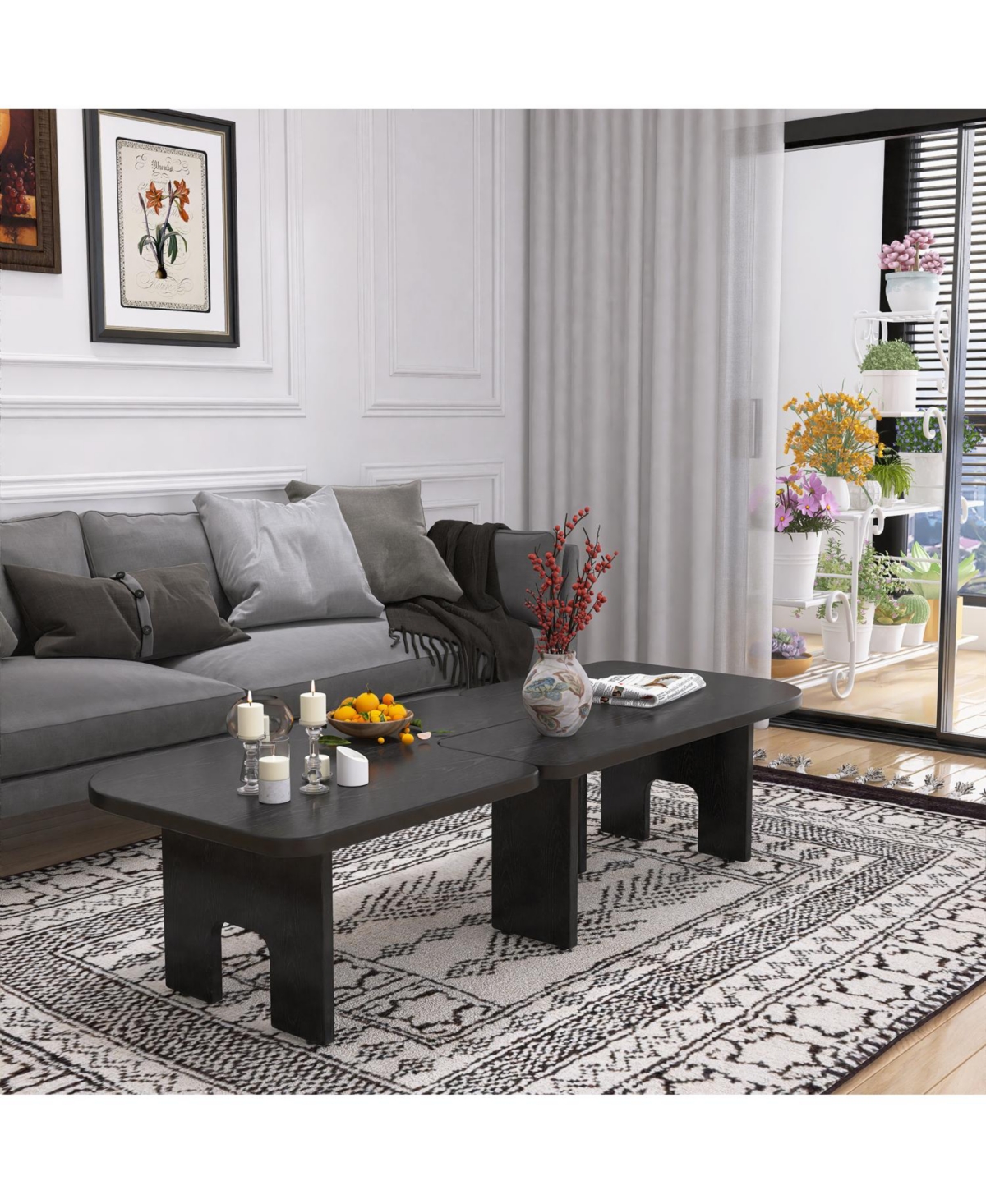 Streamdale Furniture Streamdale Modern Wooden Extendable Nesting Coffee Table Set