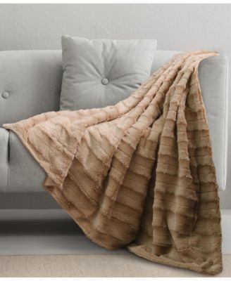 Ultra Soft Faux Fur Reversible Throw, 60" x 70"