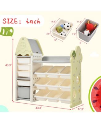 Toy Storage Organizer with 14 Bins for Kids