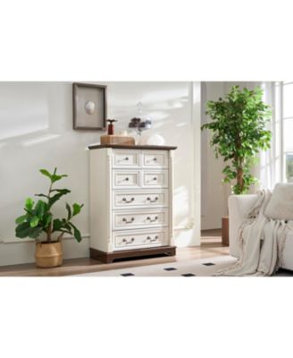 + 7-Drawer + Wood + Rustic Finish + Dresser