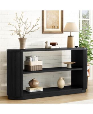 Slim Console Table with Shelf