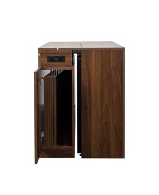  Extendable Dining Table with Outlet & Storage