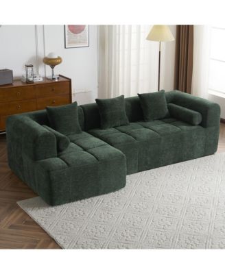  101" Sectional Sofa Modular Couch Deep Seating & Pockets