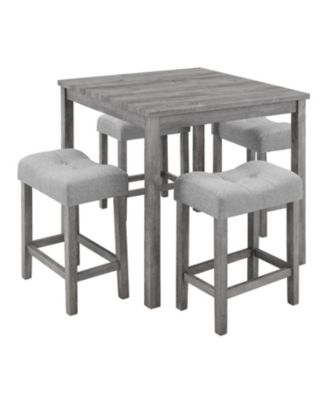 Streamdale 5-Piece Industrial Dining/Bar Table & Chairs Set
