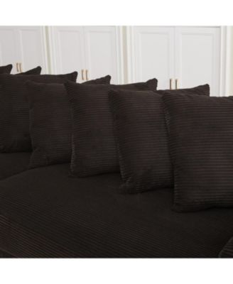 Streamdale Corduroy L-Shaped Sectional Sofa with Chaise & Storage