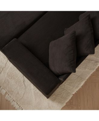 Streamdale Corduroy L-Shaped Sectional Sofa with Chaise & Storage