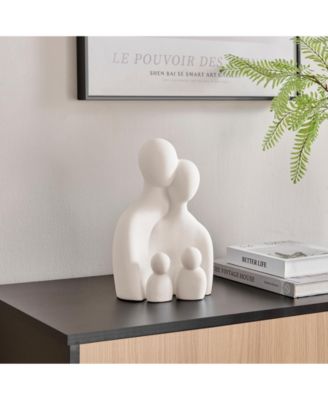Hans White Nesting Family of 4 Matte Ceramic Sculpture Set