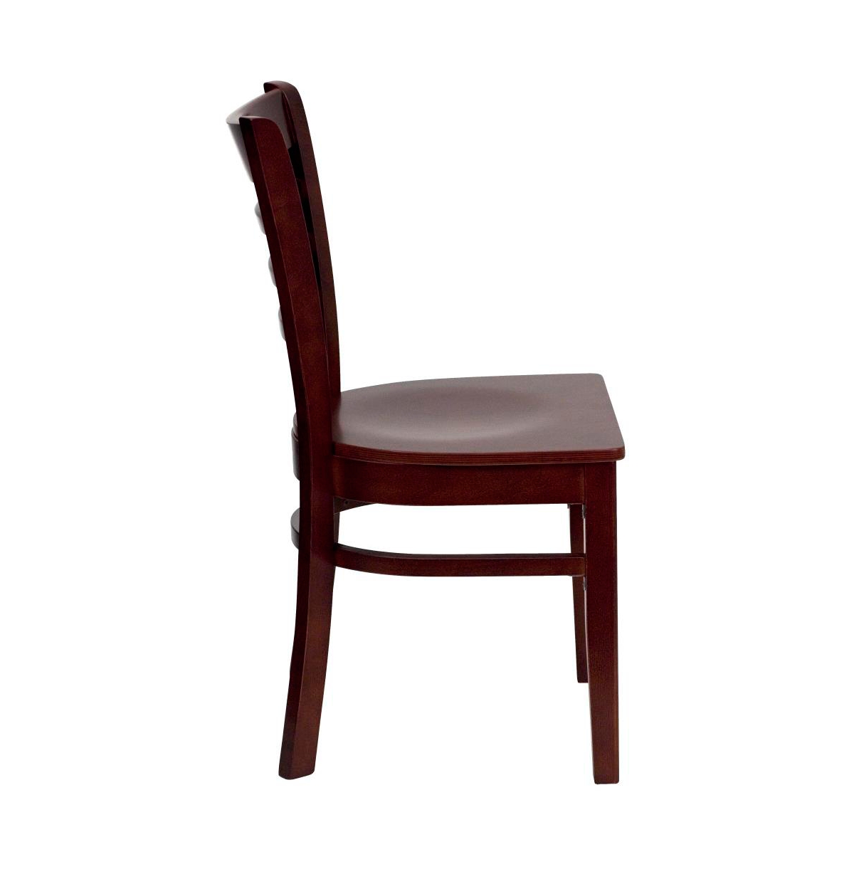Emma+Oliver Ladder Back Wooden Restaurant Dining Chair