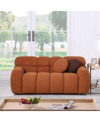 64.98"L Human Body Sofa, Marshmallow Boucle, 2-Seater
