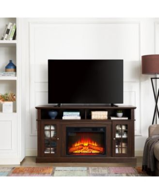 Streamdale TV Stand with Fireplace for TVs Up to 65", Espresso