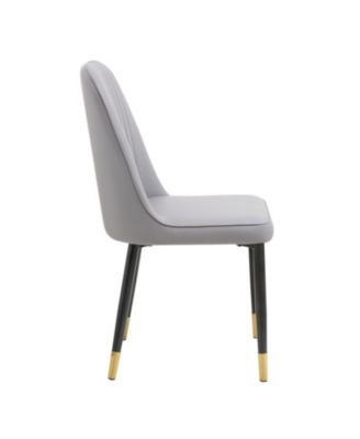 Grey Dining Chairs (Set of 2) - Cushioned, Modern Kitchen/Living Room