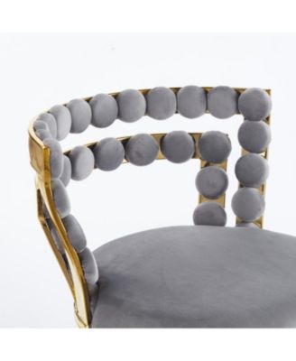 Modern Grey Bar Chairs (Set of 2) Golden Legs