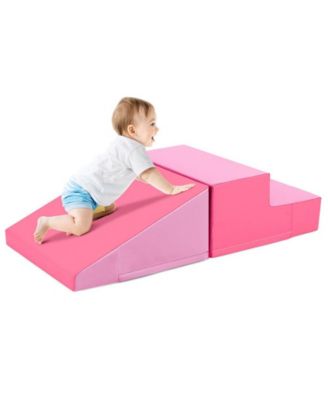 Soft Foam Climber Step and Slide Playset for Toddlers with Easy Clean Cover