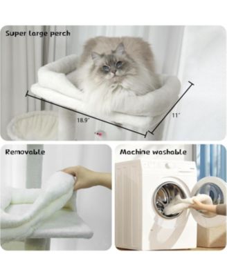 68 Green Multi Level Cat Tree Hammocks Hanging Basket Cave Removable Cushion