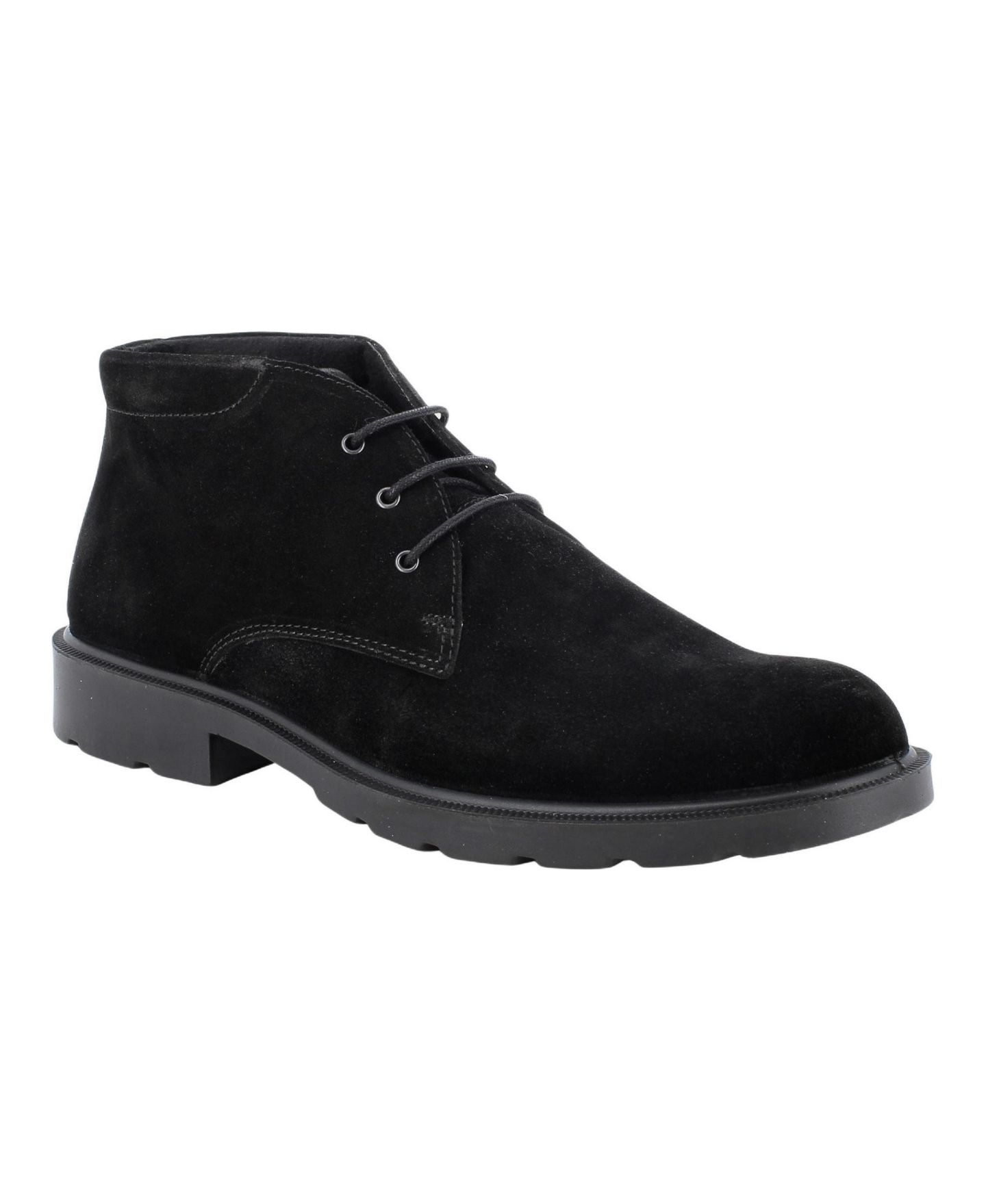Мужские ботинки Alpine Swiss Elio Made in Italy Suede Chukka, цвет: Чёрный — фото 1