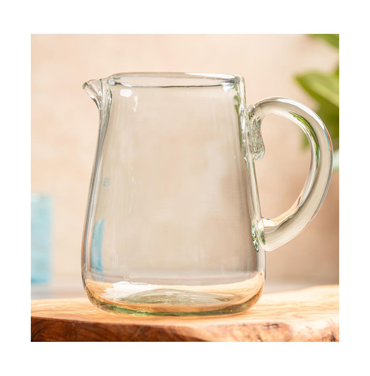 Verve Culture Handblown Glass Pitcher