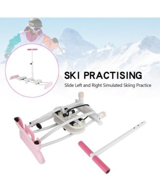 Ski-Motion Leg & Glute Trainer, Adjustable Home Exercise Equipment with Foldable Design and Non-Slip Grips