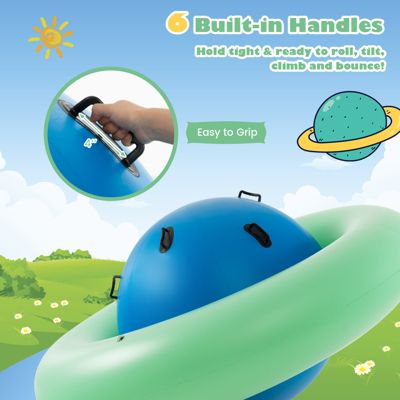 Kids Giant Inflatable Dome Rocker Bouncer with Easy Grip Handles