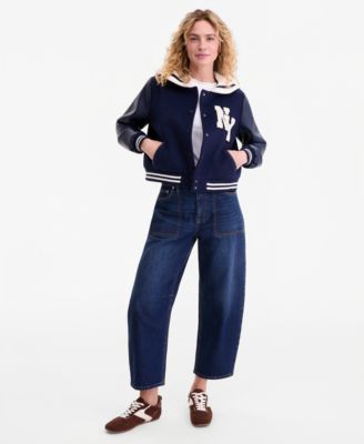 Women's Sailor-Collar Varsity Jacket