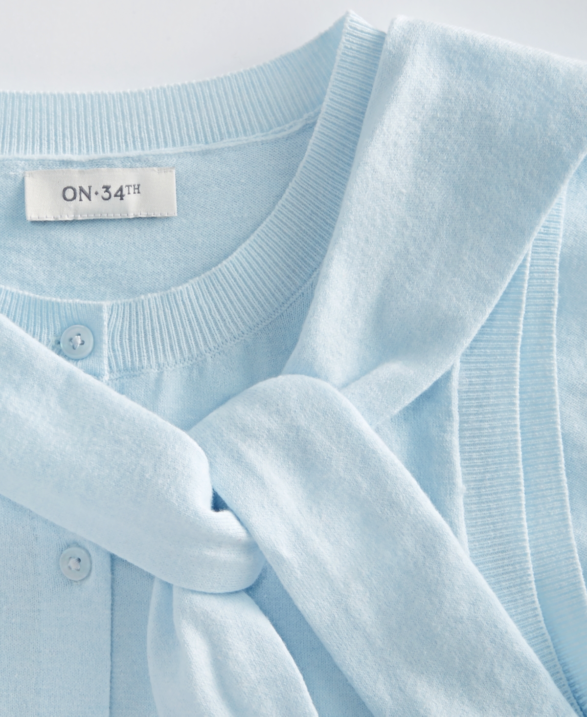 On 34th Women's Tie-Neck Sleeveless Sweater, Macy's Exclusive