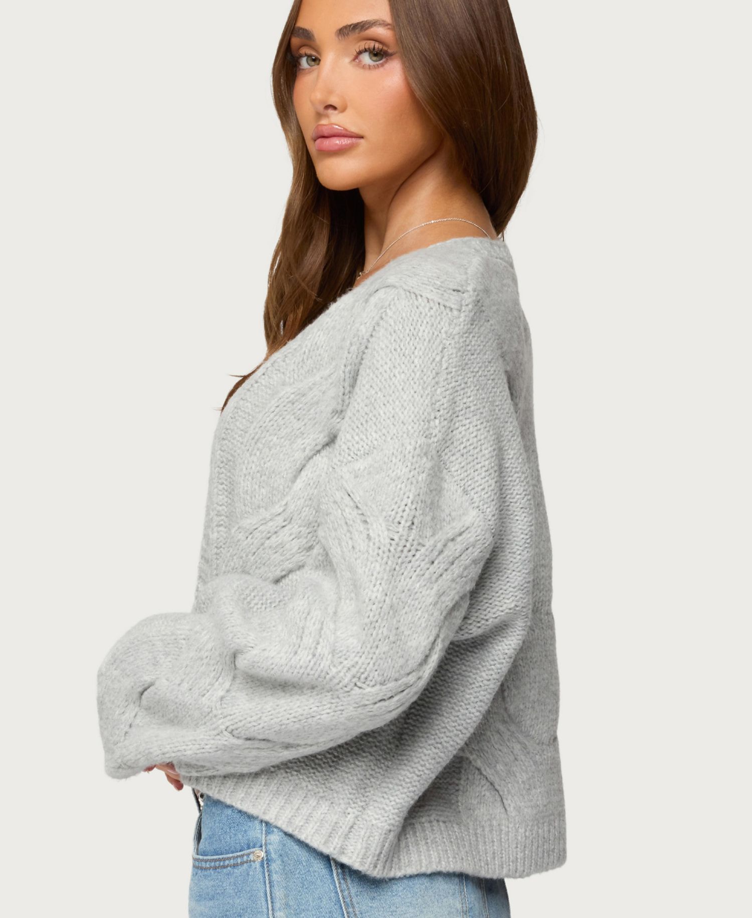 Women's Braiden Chunky Cable Knit Cardigan Sweaters