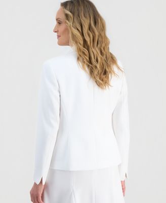 Women's Ruffle-Lapel One-Button Blazer