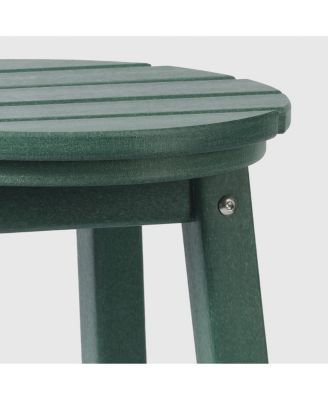 24" HDPE Outdoor Patio Round Counter Height Bar Stool