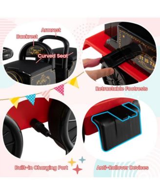 Electric Ride On Train with Detachable Carriage and Interactive Sounds for Kids