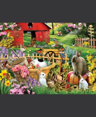 Garden Bunnies 500 piece Jigsaw Puzzle for Adults Easter