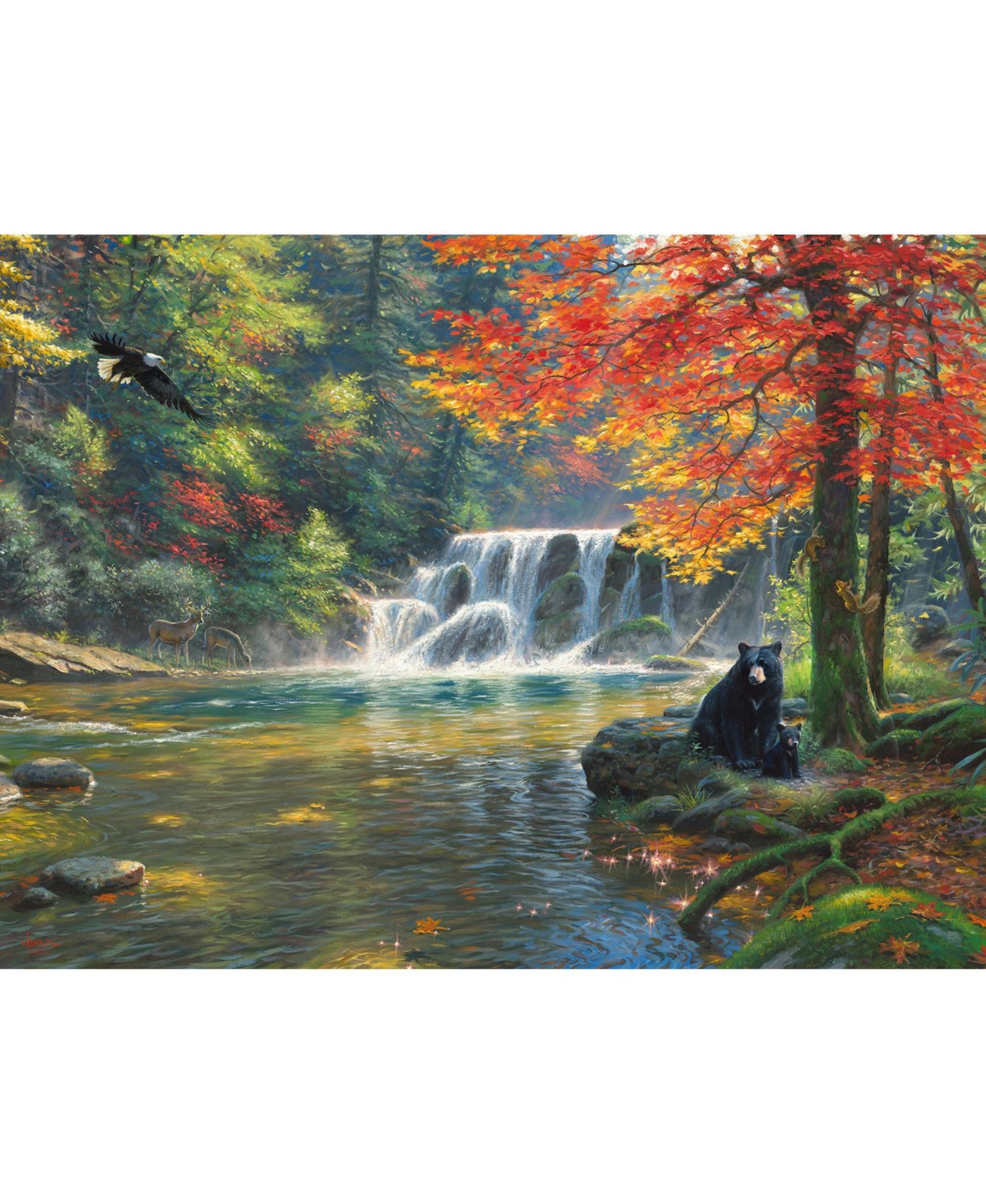 SunsOut Peaceful Falls 1000 piece Jigsaw Puzzle for Adults
