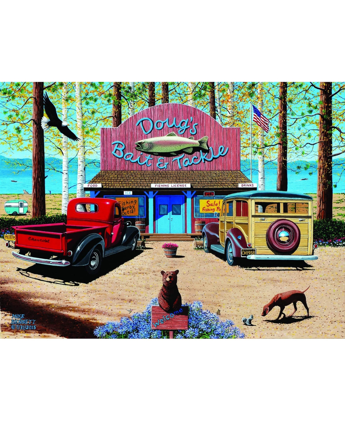 SunsOut Doug's Bait Shop 1000 piece Jigsaw Puzzle for Adults
