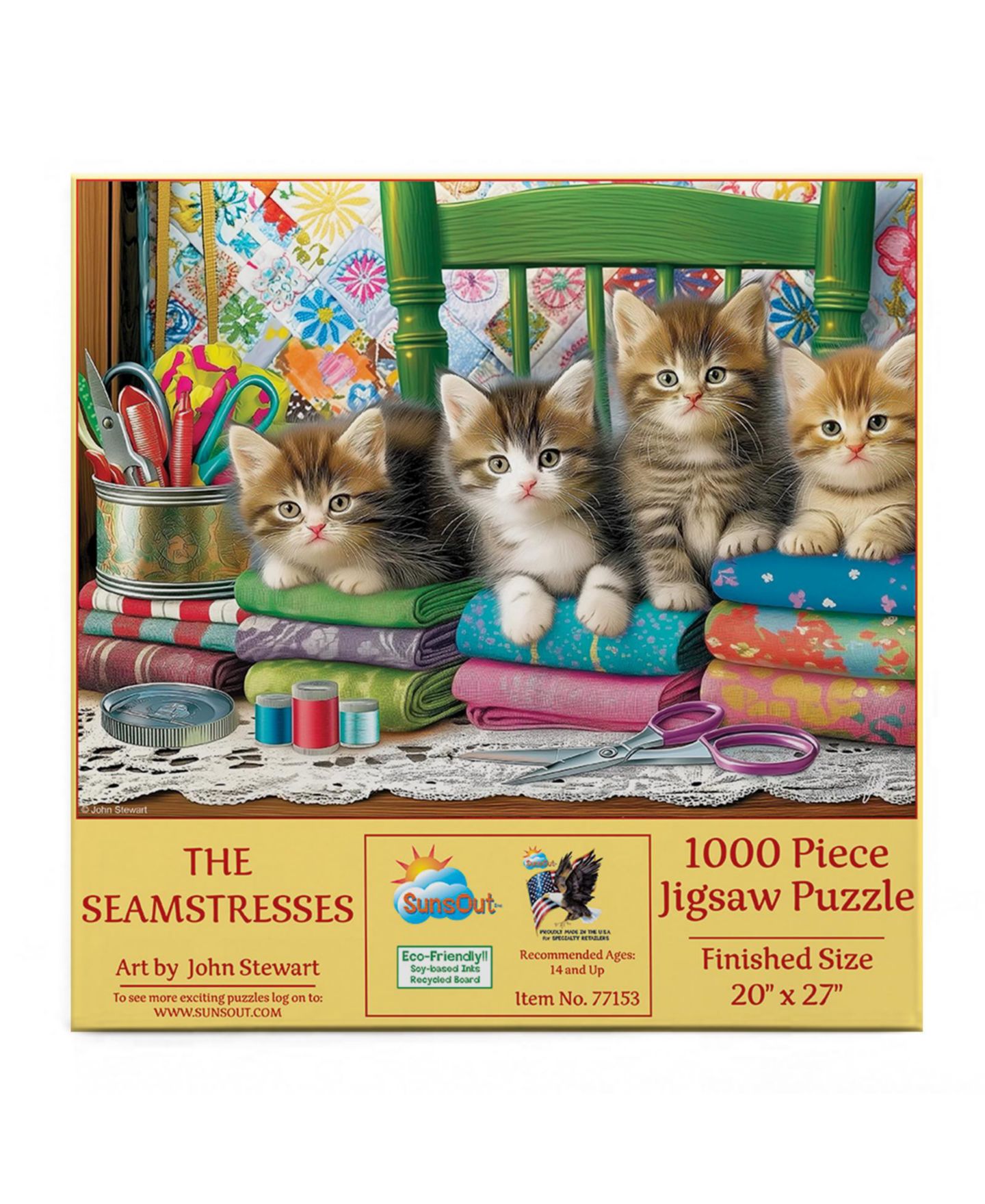 Детский пазл SunsOut The Seamstresses 1000 Piece Jigsaw Puzzle, от 15 лет — фото 2