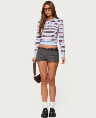 Women's Brayden Striped Polo Sweater