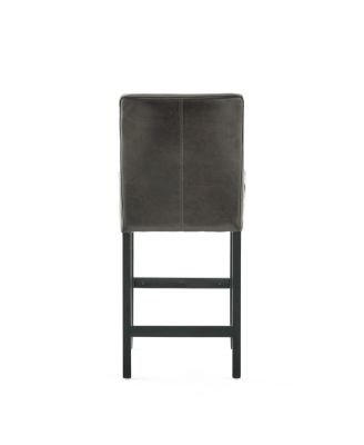 Set of 2 26" Portman Bonded Leather Counter Height Barstool