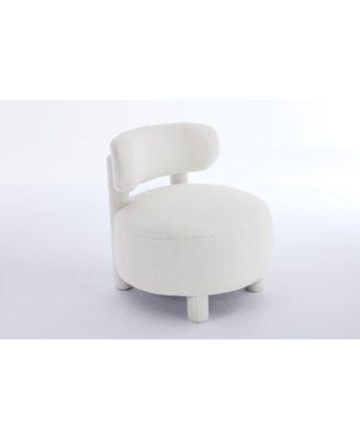 Teddy Fabric Armless Accent Chair