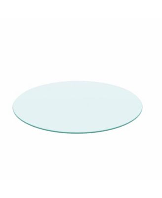 30" Round Tempered Glass Table Top - Clear 1/4" Thick