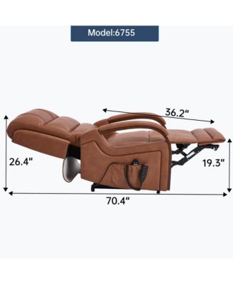 Power Leatheraire Lift Recliner w/ Heat & Massage