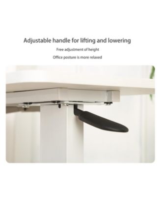 Streamdale Rolling Overbed Laptop Desk - Adjustable, Tilting - White