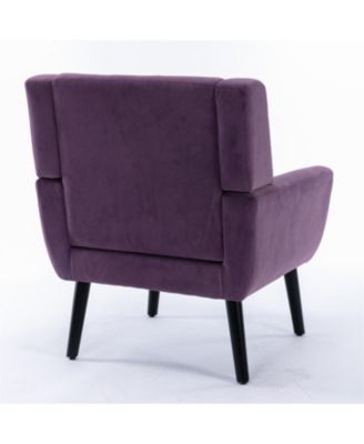 Velvet Accent Chair with Black Legs