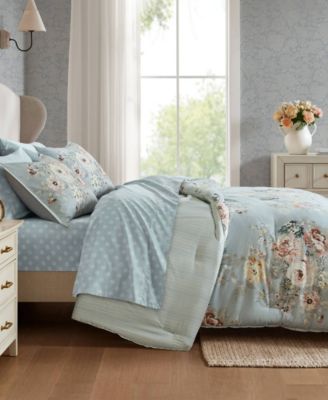 Heather Vintage Floral 7-Pc. Comforter Set, Full