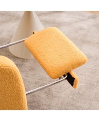 Yellow Accent Rocking Chair with Footrest