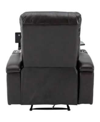 Premium Power Recliner with Storage Arms, Cupholders, Swivel Tray Table and Cell Phone Stand