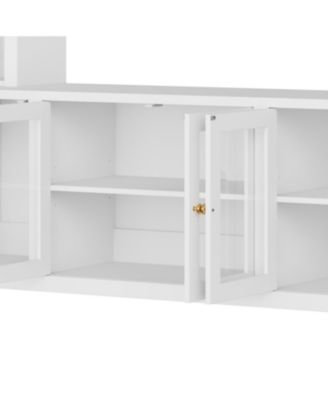 Modern Entertainment Center Wall Unit - 80" TV Stand, Black