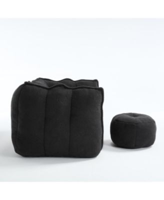 Soft Bean Bag Chair with Footstool